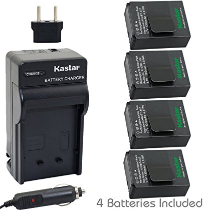 Kastar GOPRO3 Battery (4-Pack) and Charger Kit for GoPro HD HERO3, HERO3 , AHDBT-302 work with GoPro AHDBT-201, AHDBT-301, AHDBT-302