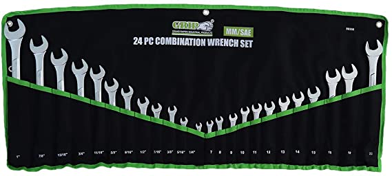 Grip 24 pc Combination Wrench Set MM/SAE