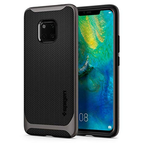 Spigen [Neo Hybrid] [Gunmetal] Case Compatible for Huawei Mate 20 Pro, Hybrid Protection Hard PC Frame Flexible TPU Bumper Air Cushion Technology Phone Cover for Huawei Mate 20 Pro Case