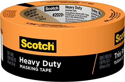 Scotch 2020 -48TP Heavy Duty Masking Tape, 1.88" Width, Orange