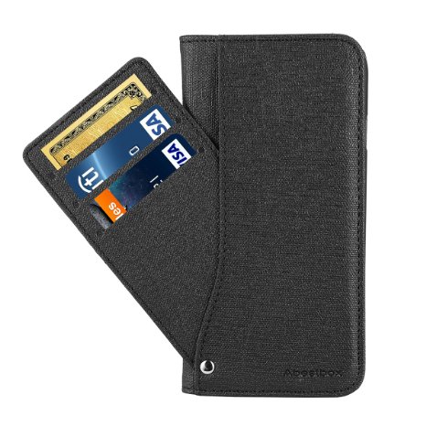 iPhone 6 6s Wallet Case, Abestbox Leather Wallet Case [Credit Card/ID Card Slots] with Stand Flip Cover [Impact Resistant&Scratch-proof] for iPhone 6/6s 4.7 inch (Black)