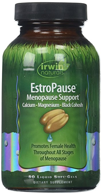Irwin Naturals EstroPause Menopause Support with Calcium, Magnesium & Black Cohosh - 80 Liquid Soft-Gels