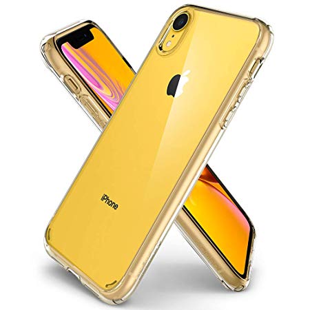 Spigen [Ultra Hybrid] iPhone Xr Case Cover with Air Cushion Technology and Clear Hybrid Drop Protection for iPhone Xr (2018) 6.1 inch - Crystal Clear