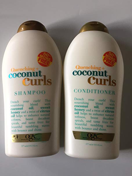 OGX Quenching Plus Coconut Curls Bundle Shampoo & Conditioner 19.5 Ounce each