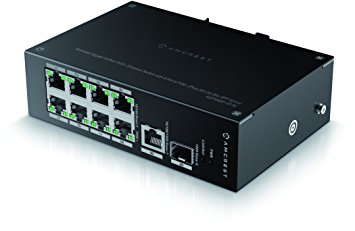 Amcrest Gigabit Uplink 9-Port POE  Ethernet Switch with Metal Housing, 8-Ports POE  (Plus) 802.3at 96w SFP Optical (AGPS9E8P-AT-96)