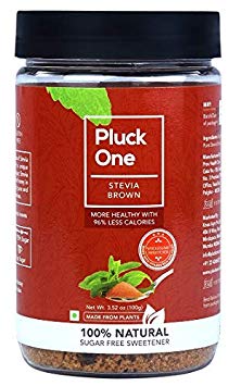 Pluck One Stevia Brown,100 gms, 100% Natural Sugar Substitute, Zero Calorie, Sugar Free