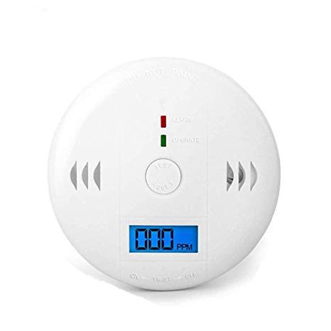Carbon Monoxide Gas Detection, Firstbuy Digital Display Carbon Monoxide Alarm, Electronic Equipment, Power Detection Equipment, Alarm Clock Warning, White