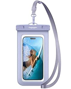 Spigen Aqua Shield Waterproof Cover Case A601, [Secure Lock] [Smooth Edges] for mobile up to 8.2inch - Aqua Blue(1P)