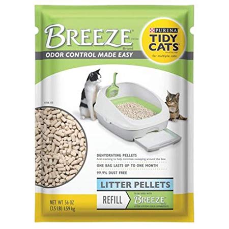 Purina Tidy Cats BREEZE Cat Litter Pellets Refill for Multiple Cats 3.5 lb. Pouch (3.5 lb. - Pack of 4)