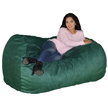 Cozy Sack, Cozy Maui Beanbag Chair, 38 Cubic Feet Premium Shredded Cozy Foam, Protective Liner Machine Wash Cover, Large 6 Foot, Hunter Green