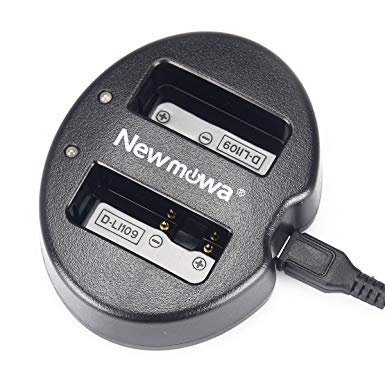 Newmowa Dual USB Charger for Pentax D-Li109 and Pentax KP K-R K-S1 K-S2 K-30 K-50 K-70 K-500