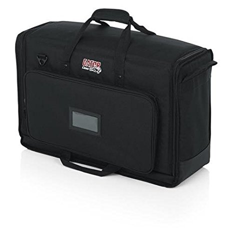 Gator Cases Padded Nylon Dual Carry Tote Bag for Transporting (2) LCD Screens, Monitors and TVs Between 19" - 24" (G-LCD-TOTE-SMX2)