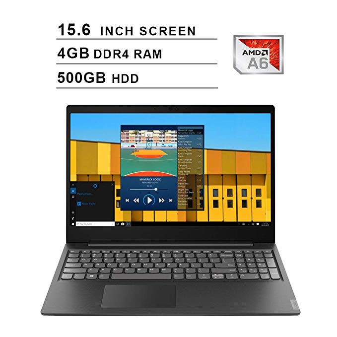 2019 Newest Lenovo Premium IdeaPad S145 15.6 Inch Laptop (AMD A6-9225 up to 3.1GHz, 4GB DDR4 RAM, 500GB HDD, AMD Radeon R4, WiFi, Bluetooth, HDMI, Webcam, Windows 10) (Black)