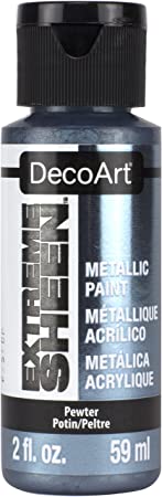 DecoArt 2 Ounce, Pewter Extreme Sheen Paint, 2 Fl Oz (Pack of 1)