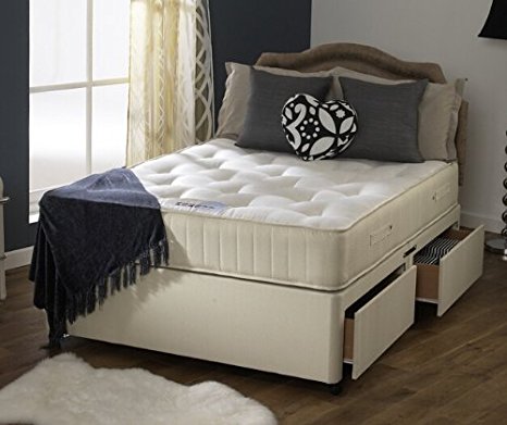 Happy Beds Divan Bed Set Ortho Royale Orthopaedic Mattress 4 Drawers 5' King Size 150 x 200 cm