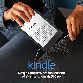 Kindle (modello 2022) | Il nostro Kindle più leggero e compatto, ora con uno schermo da 6’’ ad alta risoluzione (300 ppi) e doppio spazio di archiviazione | Senza pubblicità | Nero