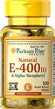 Puritan's Pride Vitamin E-400 iu 100% Natural-100 Softgels