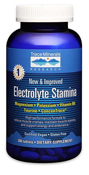 Trace Minerals Research Performance Electrolyte Stamina, High Performance Energy Formula of Balanced Ionic Minerals , 300 Tablets