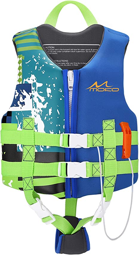 MoKo Swimming Vest for Kids 17.6-77 lbs, Clearance Children Swim Vests Water Activity Equipment Cute Pattern Watersports Swimming Device for Toddlers Boys Girls, S/M/L Size