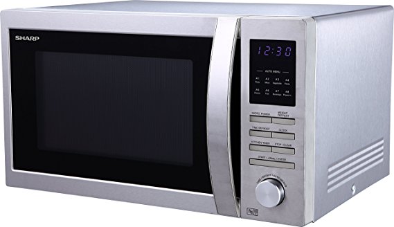 Sharp R322STM Solo Microwave, 25 Litre, 900 W, Stainless Steel