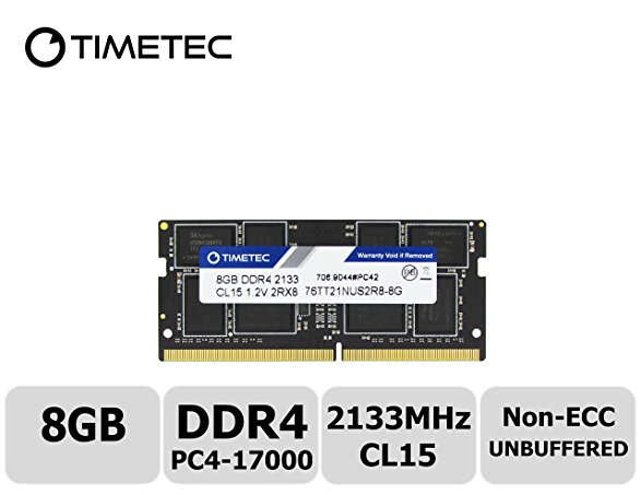 Timetec Hynix IC 8GB DDR4 2133MHz PC4-17000 Non ECC Unbuffered 1.2V CL15 2Rx8 Dual Rank 260 Pin SODIMM Laptop Notebook Computer Memory Ram Module Upgrade (8GB)
