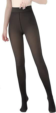 BTkviseQat Thermostrumpfhosen für damen,Strumpfhosen Damen Winter,Gefütterte Strumpfhose,Gefälschte Durchscheinend Plüschstrümpfe Pantyhose Wärmende Fleece Strumpfhose