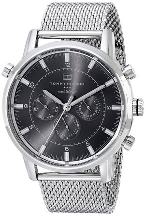 Tommy Hilfiger Men's 1790877 Sport Luxury Multi-Function Grey Dial Stainless Steel Bracelet Watch