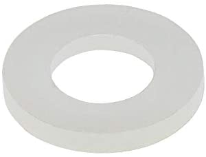 1/4" x 1/2" OD Nylon Flat Washer, (100 Pack), 0.062" Thickness - Choose Size, by Bolt Dropper