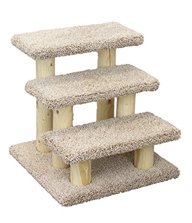 New Cat Condos 110223 Wood Constructed Large Pet Stairs for Cats and Dogs, Large