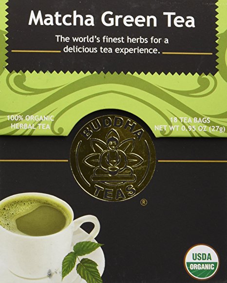 Buddha Teas - Matcha Green Tea - Organic Herbs - 18 Bleach Free Tea Bags