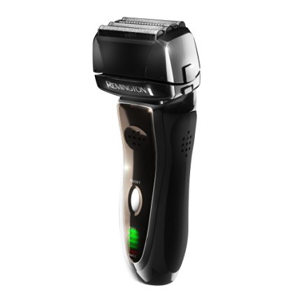 Remington FR-750 Pivot and Flex Men's Rechargeable Shaver with Three Flexing Foils and Intercept Trimmer, Black