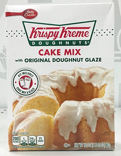 Krispy Kreme Doughnuts Cake Mix with Original Doughnut Glaze