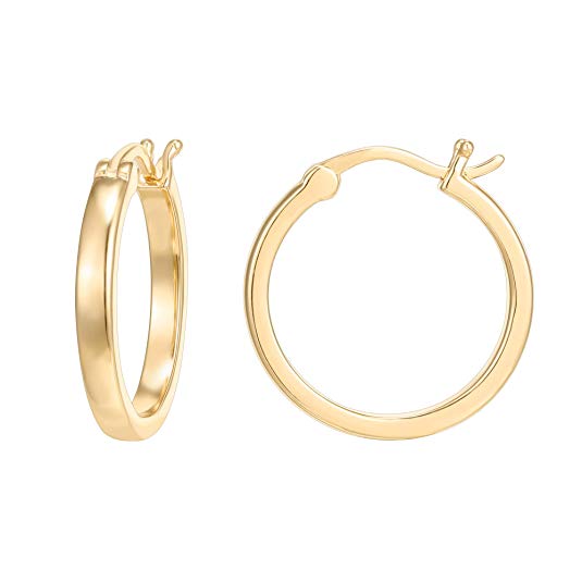 PAVOI 14K Gold Plated Lightweight Hoops | Gold Hoop Earrings for Women