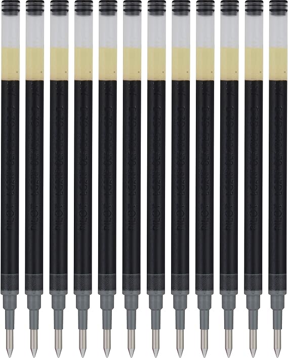 PILOT Pen G2 Gel Ink Refills For Rolling Ball Pens, Extra Fine Point, 0.5mm, Black Ink, 12-Pack