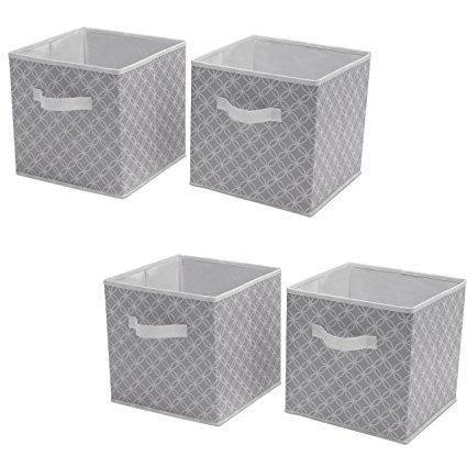 Delta Children 4-Pack Deluxe Water-Resistant Storage Cubes, Infinity/Grey