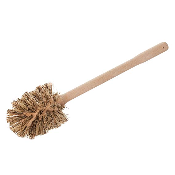 REDECKER Union Fiber Toilet Brush with Untreated Beechwood Handle, 15-3/8-Inches