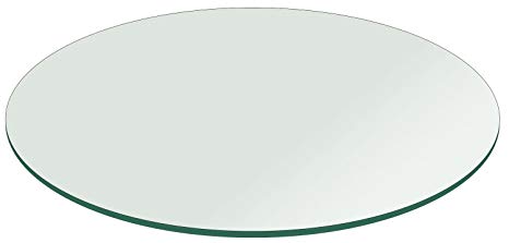 Fab Glass and Mirror 1/4" Thick Flat Polish Tempered Round Glass Table Top, 28"