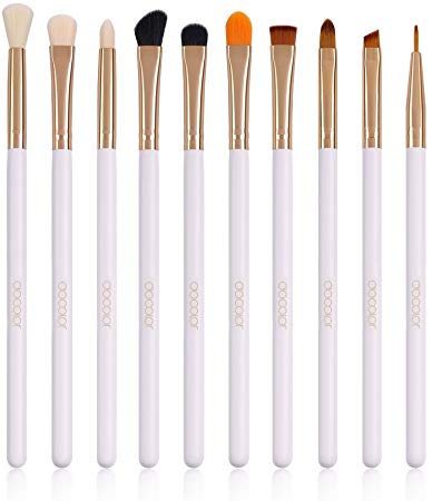 Docolor 10 Pcs Makeup Brush Set Professional Eye Makeup Brushes For Eyeshadow Concealer Eyeliner Brow Blending Brush Tool