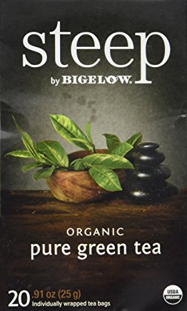 Steep by Bigelow Organic Pure Green Tea, 20 Count
