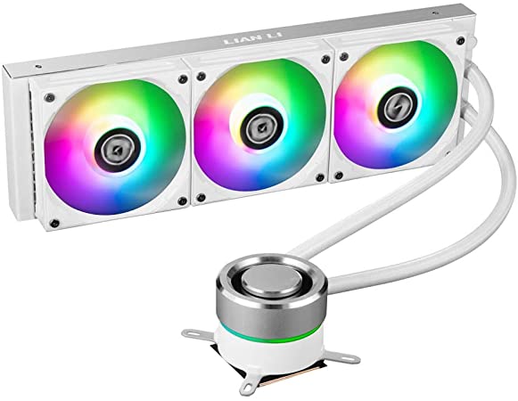 Lian Li Galahad AIO360 RGB White -Triple 120mm Addressable RGB Fans AIO CPU Liquid Cooler - GA360A