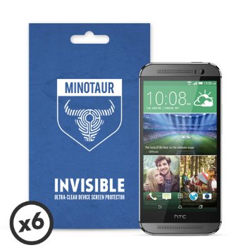 HTC One M8 (2014) Screen Protector Pack, Super Clear by Minotaur (6 Screen Protectors)