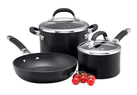 Circulon Premier Professional Hard Anodised Cookware Set, 3-Piece - Black