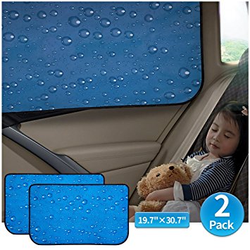 Car Sun Shade Car Window Shade Double Thickness Rear Side Window Auto Windshield Sunshades Universal Fit for rv truck UV protection 2 Pack by aokway