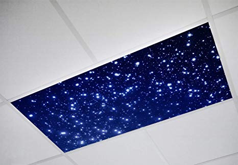 Astronomy 001 Fluorescent Light Filters 2'x4' - High Pixel Light Covers for Classroom, Office, Hospital, and Building, Decorative Ceiling, Bright Replacement Transforms Your Lighting to Inspire