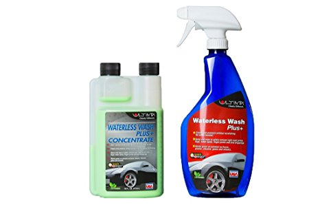 Ultima Waterless Wash Plus Concentrate—give your car the shine it used to have, and keep it, too | Bundle: 16 oz with 22 oz Spray Bottle.