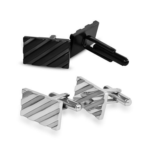 Cufflinks for Mens Shirt-Stainless Steel Fashion Jewelry Set with case/Designer cufflink, groomsmen gifts