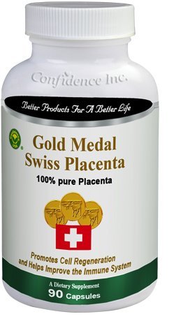 Gold Medal Swiss Placenta, 450mg (90 Capsules)