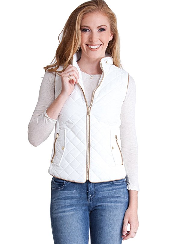 Clothes Effect Ladies Quilted Padded Zipper Vest & Jackets, Multiple Colors Available