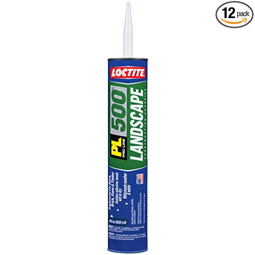 Loctite PL 500 Landscape Construction Adhesive, 10 Ounce Cartridge, 12-Pack (1654392-12)