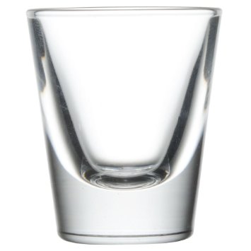 Circleware Westside Clear Heavy Base Shot Glass Set, 2 Ounce, Set of 6, Limited Edition Glassware Serveware Drinkware Barware Whiskey Scotch Liquor Drinking Glasses cups